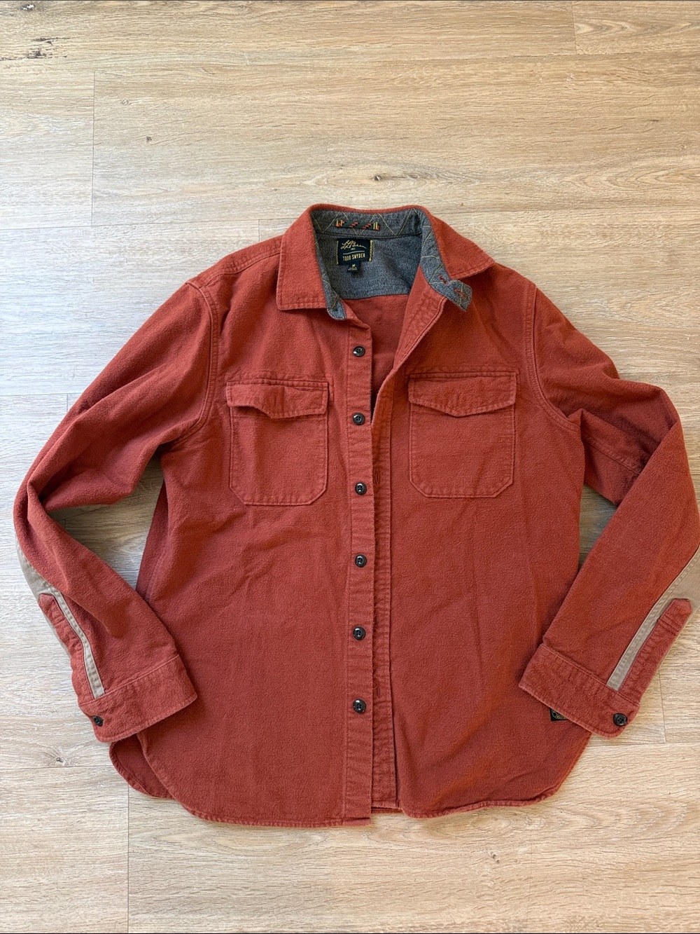 L.L. Bean x Todd Snyder Men's Rust Red Button-Up Work Shirt M
